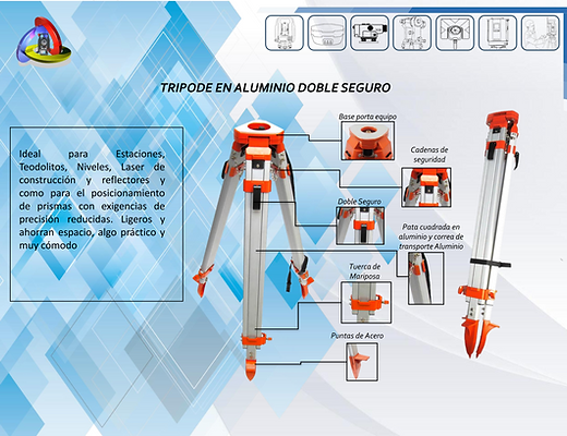 topografía partes del trípode