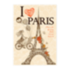 Postkarte - Ich liebe Paris