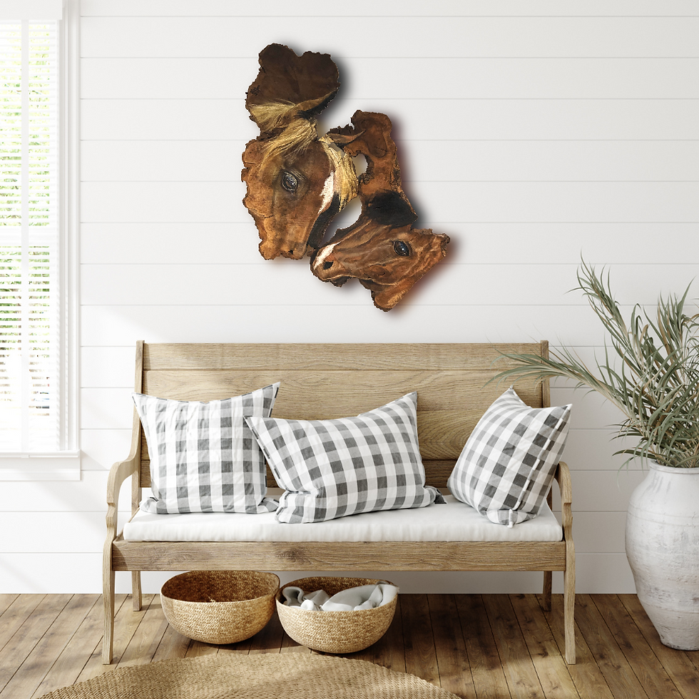 Thumbnail: "Horse and foal" original oil painting by Tamara Hergert