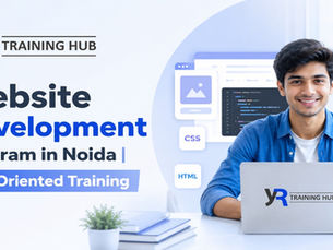 Students learning website development during a practical website development program in Noida with live coding sessions, full stack web development training, expert mentors, and real-world projects at YRC Training Hub.