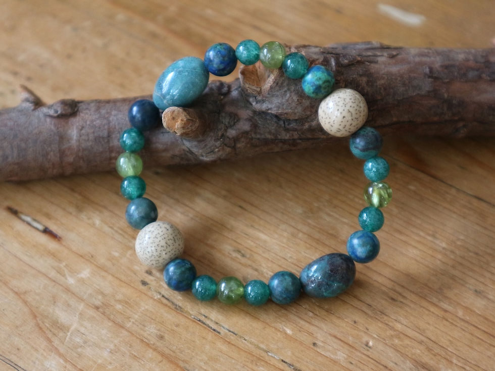 クリソコラ・ペリドットブレスレット