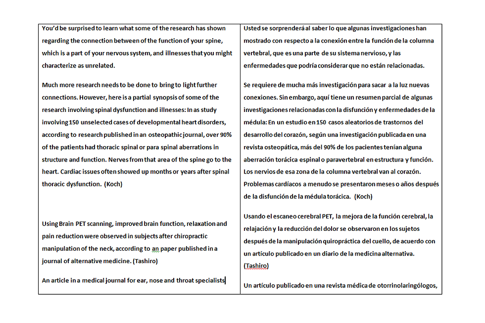 Translation English-Spanish Medical book