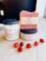 Cranberry fig scented 8oz glass jar of butter cream body lotion