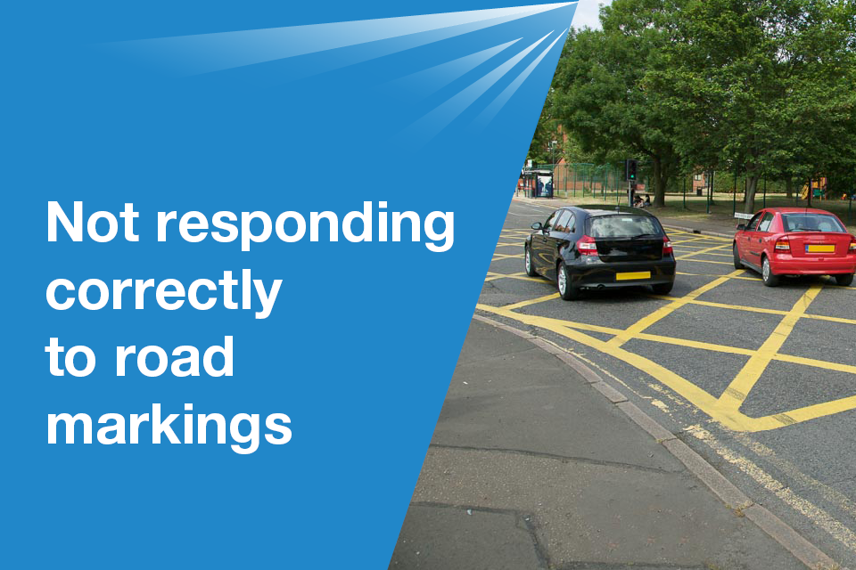 7. Not responding correctly to road markings
