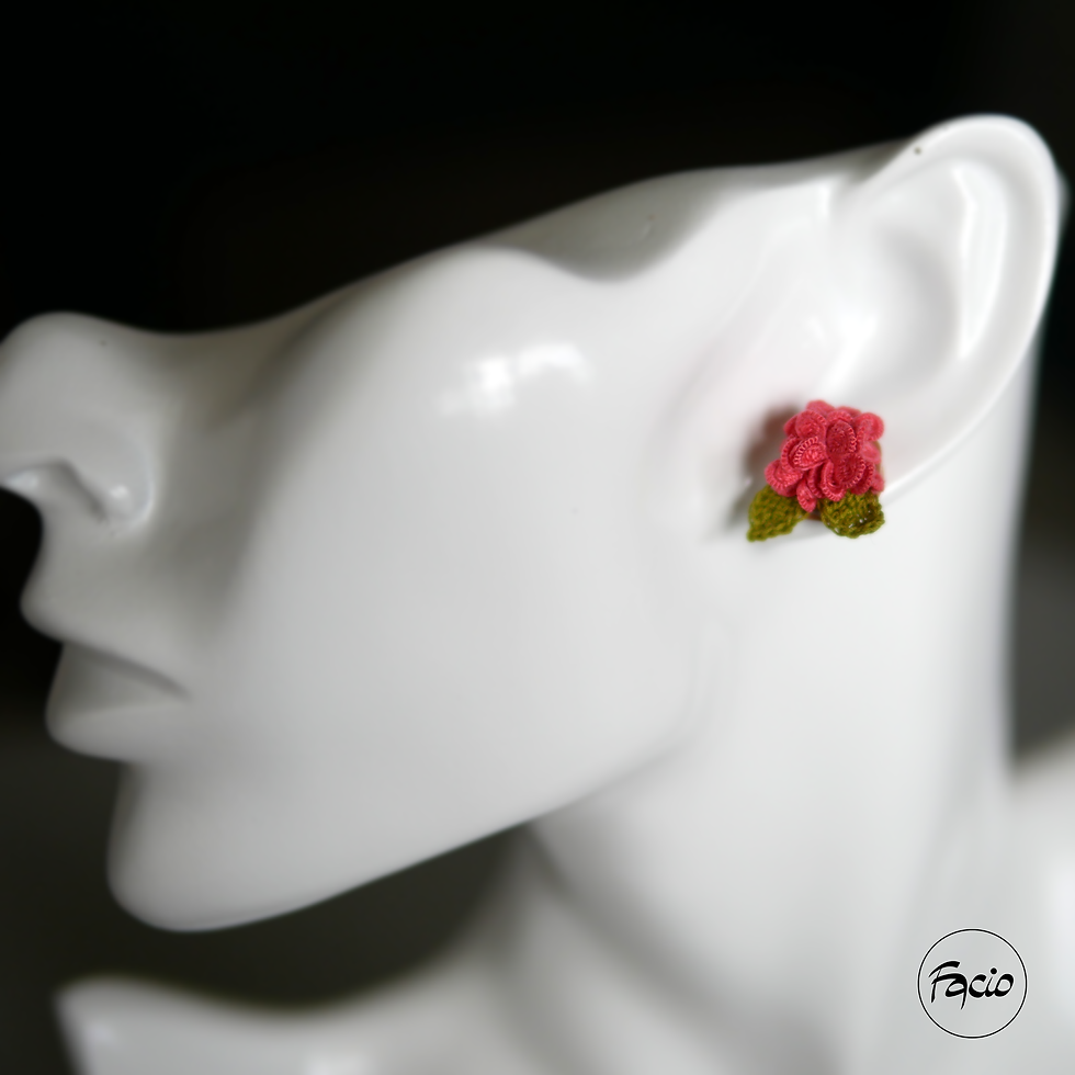 縮圖：耳環 — 梳織繡球花