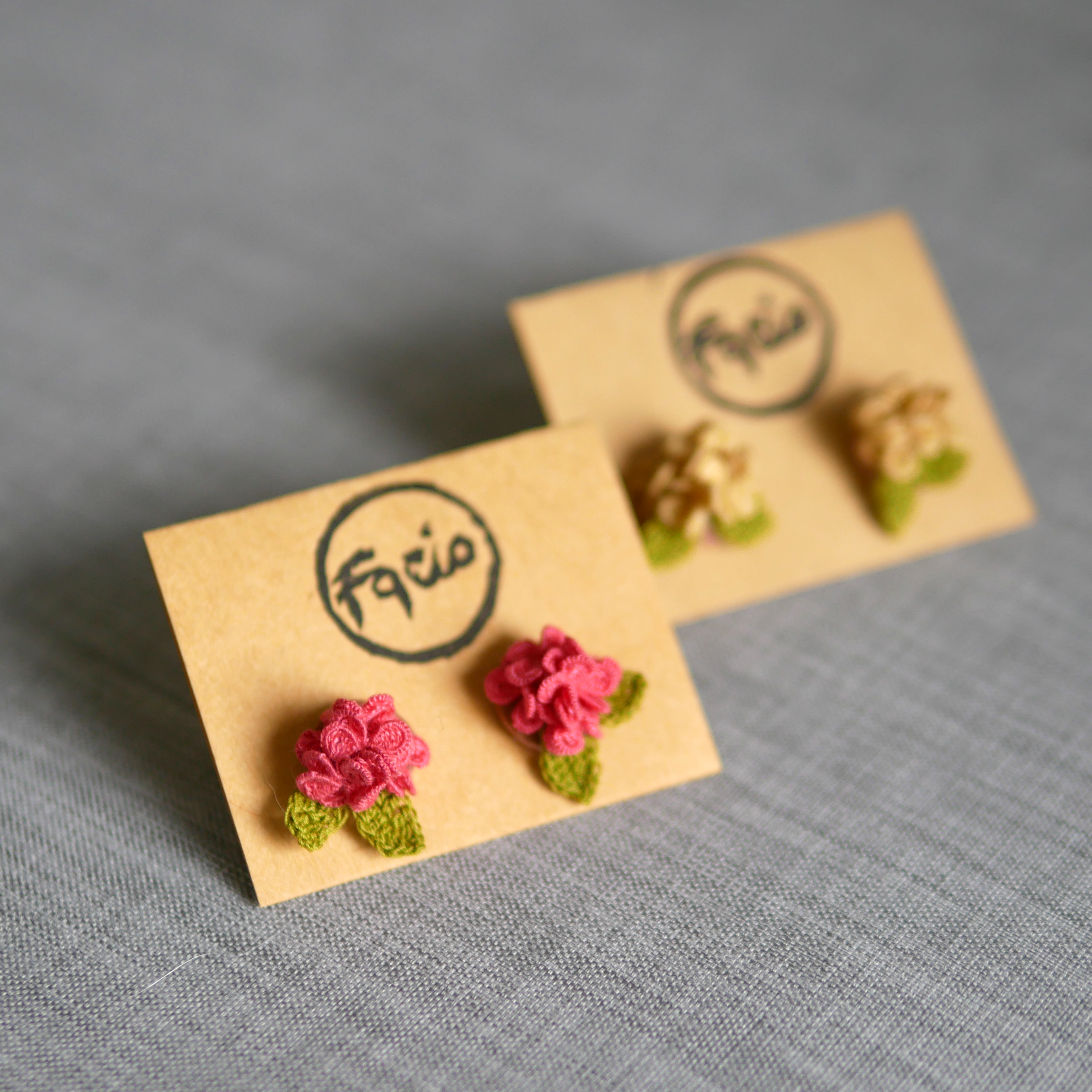 Earrings - Tatting Hydrangea