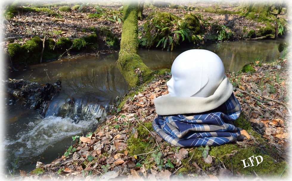 SNOOD - Collection Originessence TARTAN-"BLEU"