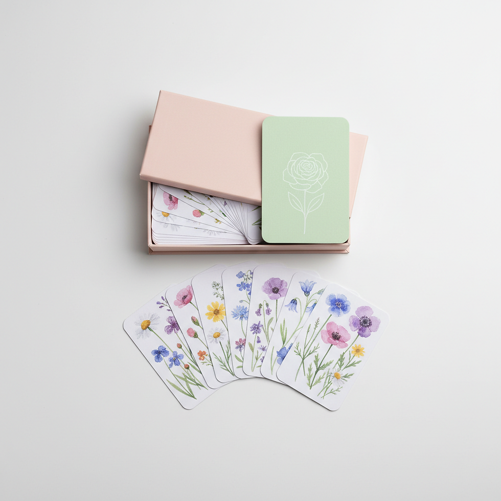 Tarjetas Afirmación Floral