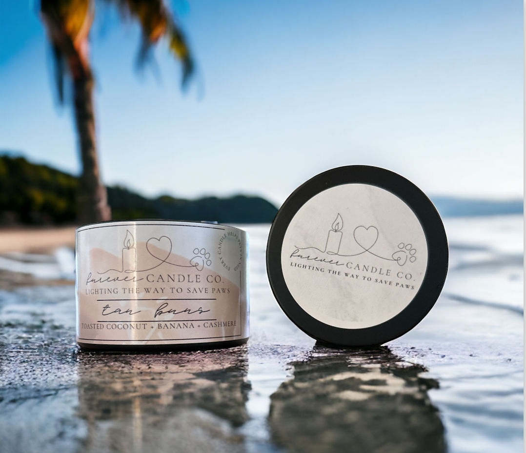 Tan Buns Small Candle