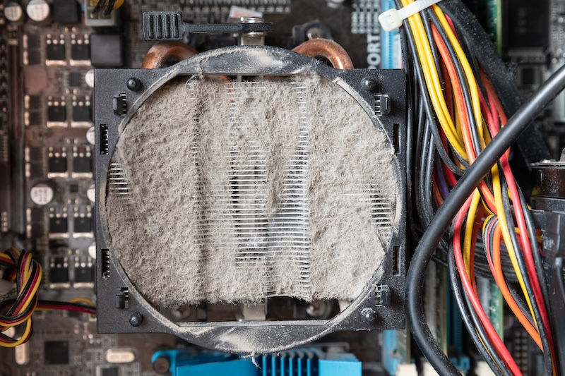 computer fan clog