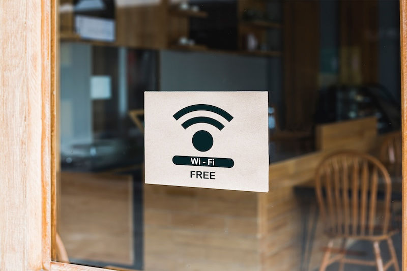 Free Wi-Fi in a public place