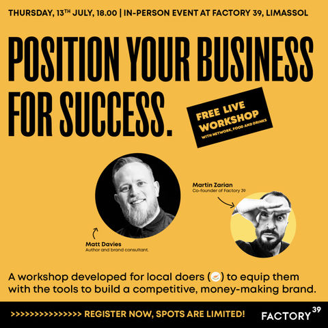 Speaking announcement: Factory39 Cyprus