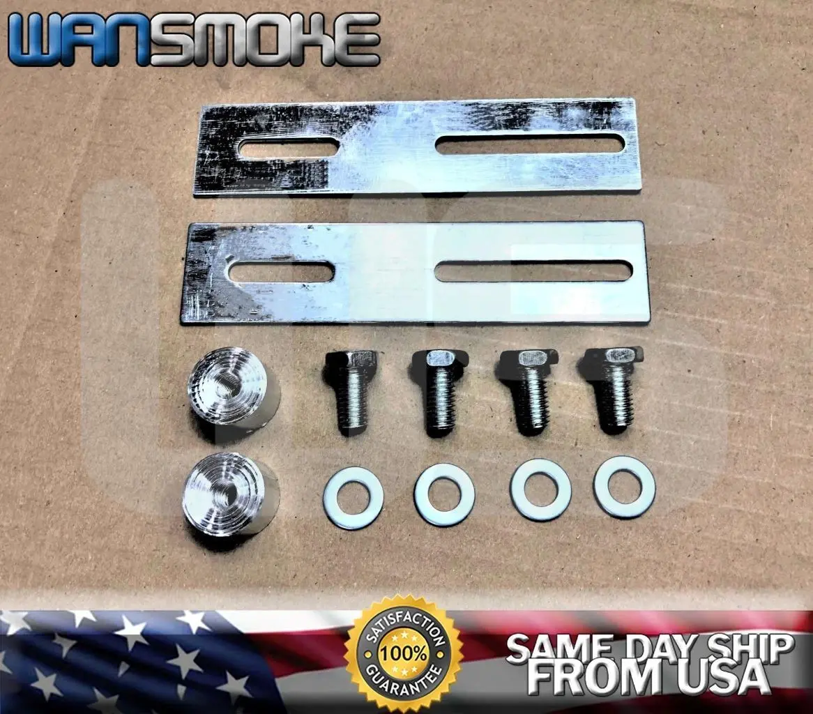 2PC Turbocharger Aluminum FMIC Intercooler Mounting Bracket Bung Hex Bolt Washer