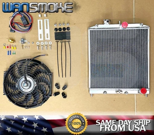 2ROW for 92-00 Civic Integra EG EK DC2 Radiator Aluminum+Thermostat ...