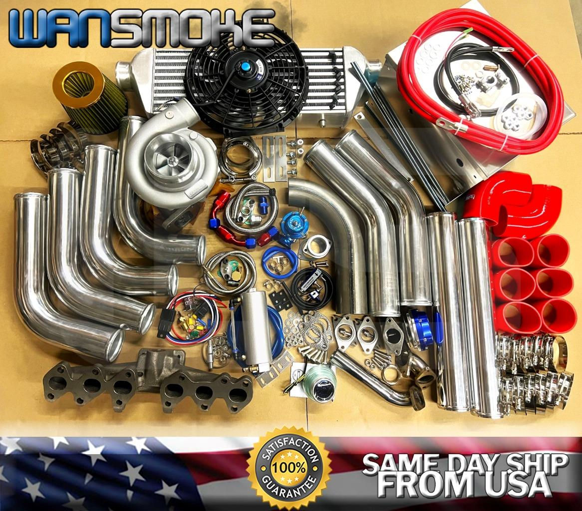 T4 Turbo Kit T76 Turbocharger 3" Vband 2JZ-GTE 93-98 Supra MK4 IS300 GS CH+RD