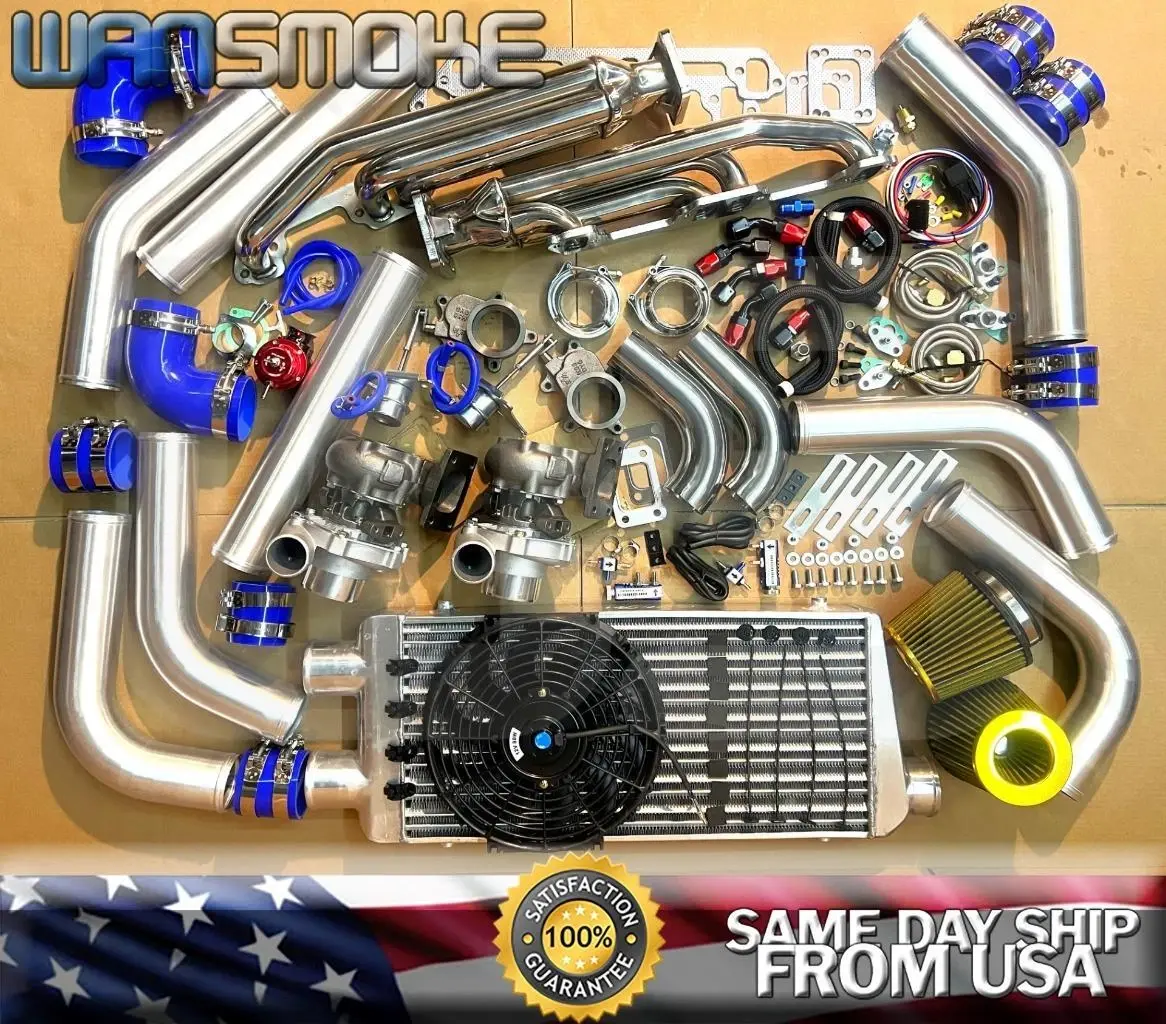 Twin Turbo Charger Kit 1000HP L for Dodge Mopar 5.2 5.9 Challenger Charger CHBL
