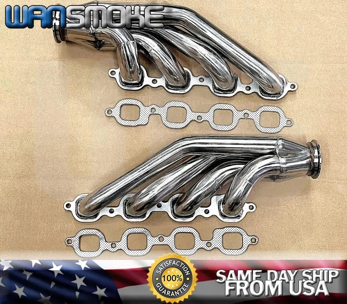 Turbo Manifold Exhaust TT for 2019+GM Sierra Silverado 1500 2500 3500 5.3L 6.2L