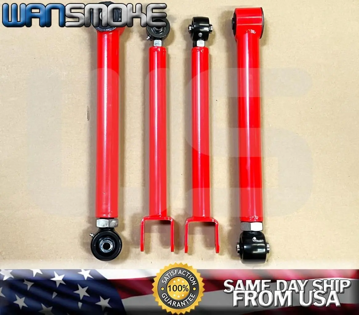 4PC Tubular Control Arm Front Upper&Rear Lower 6" Lift Kit for 2007+ Wrangler JK