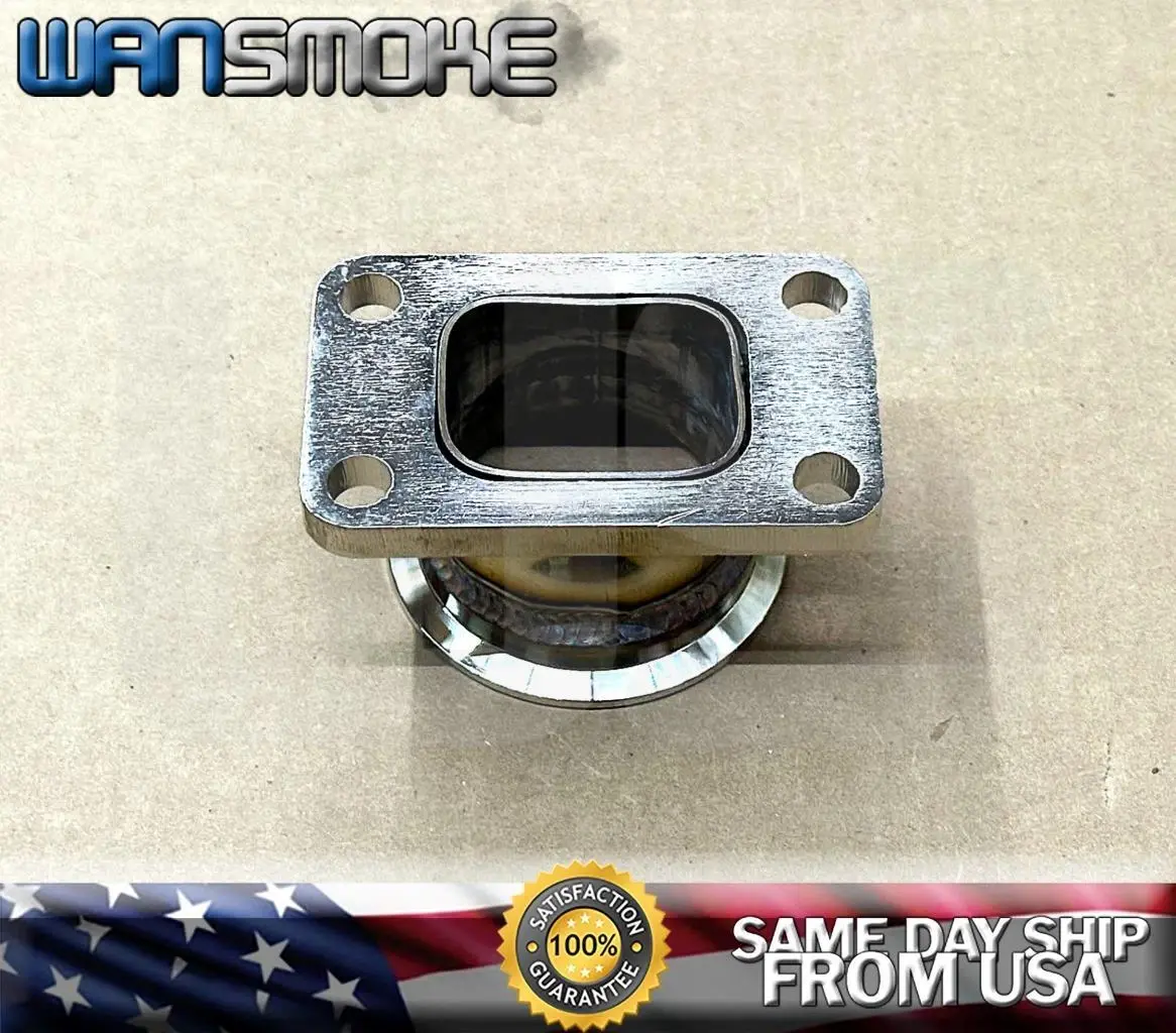 Stainless V Band to T3 Turbo Manifold 2"Extension Flange Adapter Conversion Pipe