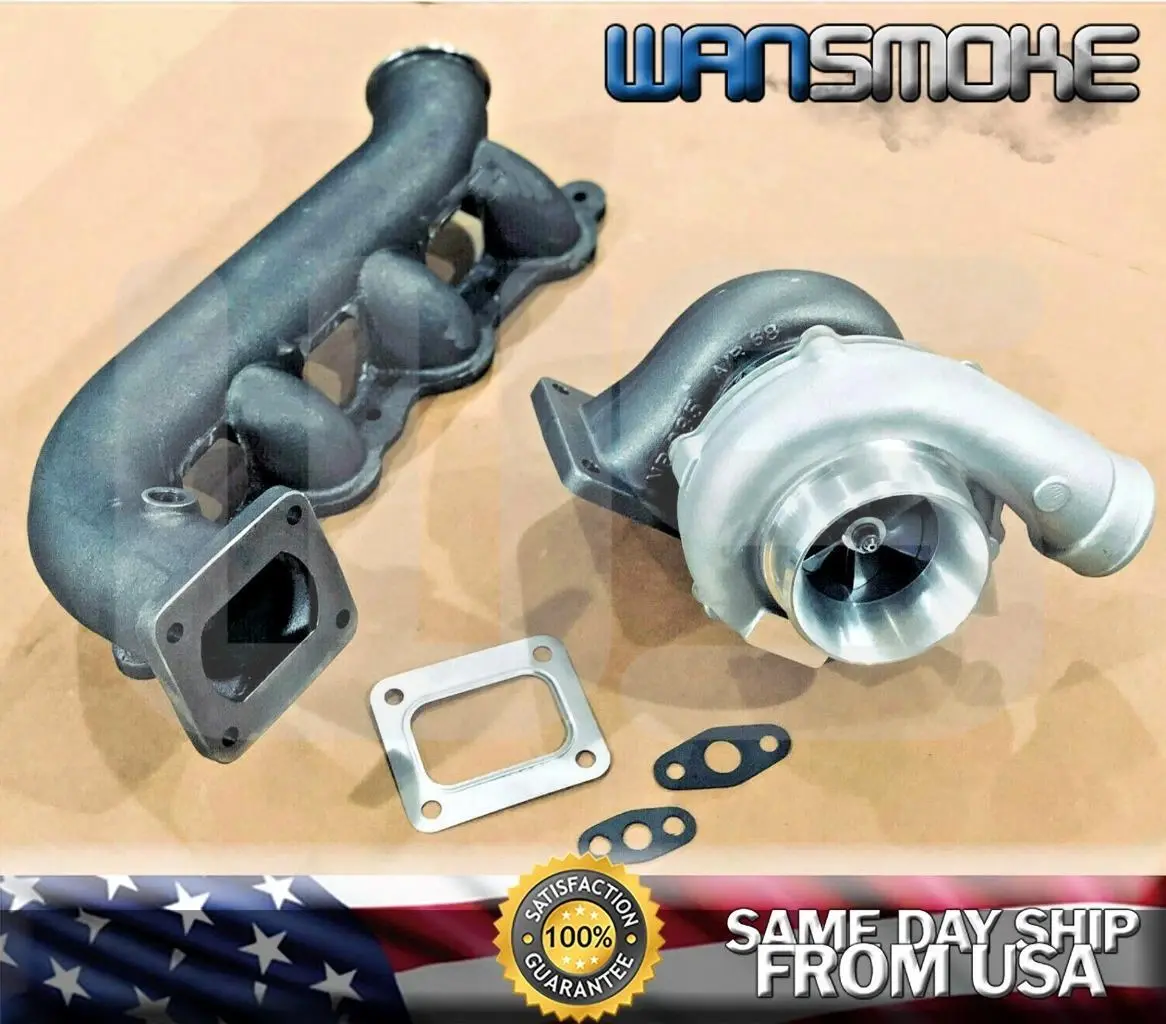 T4 Turbo Charger & Hotside Manifold for Chevy GMC Vortec LS 4.8 5.3 5.7 6.0 V8