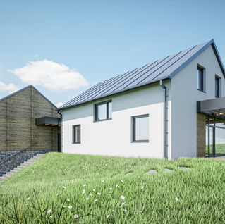 rodinný dům, architektonická studie, RD Poteč, Poteč, 2022