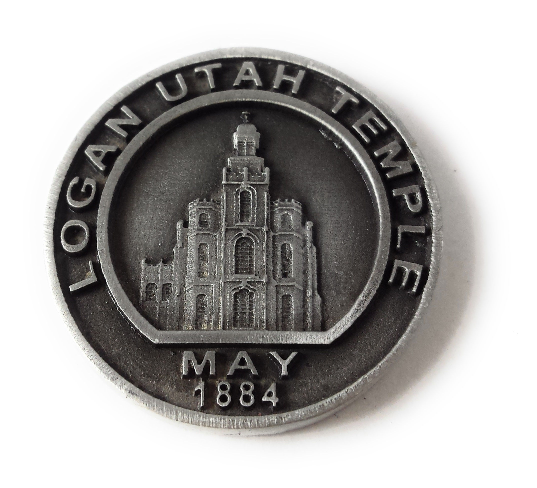 PEWTER Logan, Utah Temple Coin