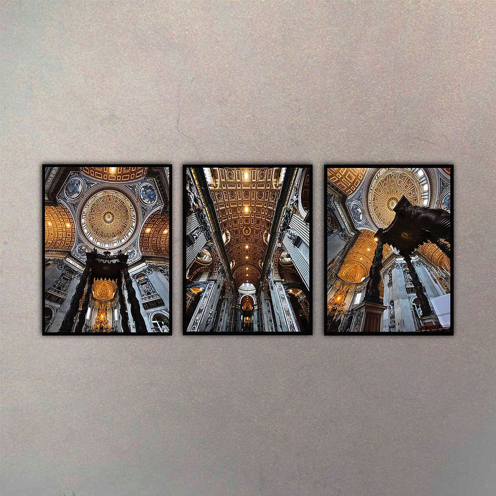 Miniatura: Combo Interior Vaticano (3 Cuadros)