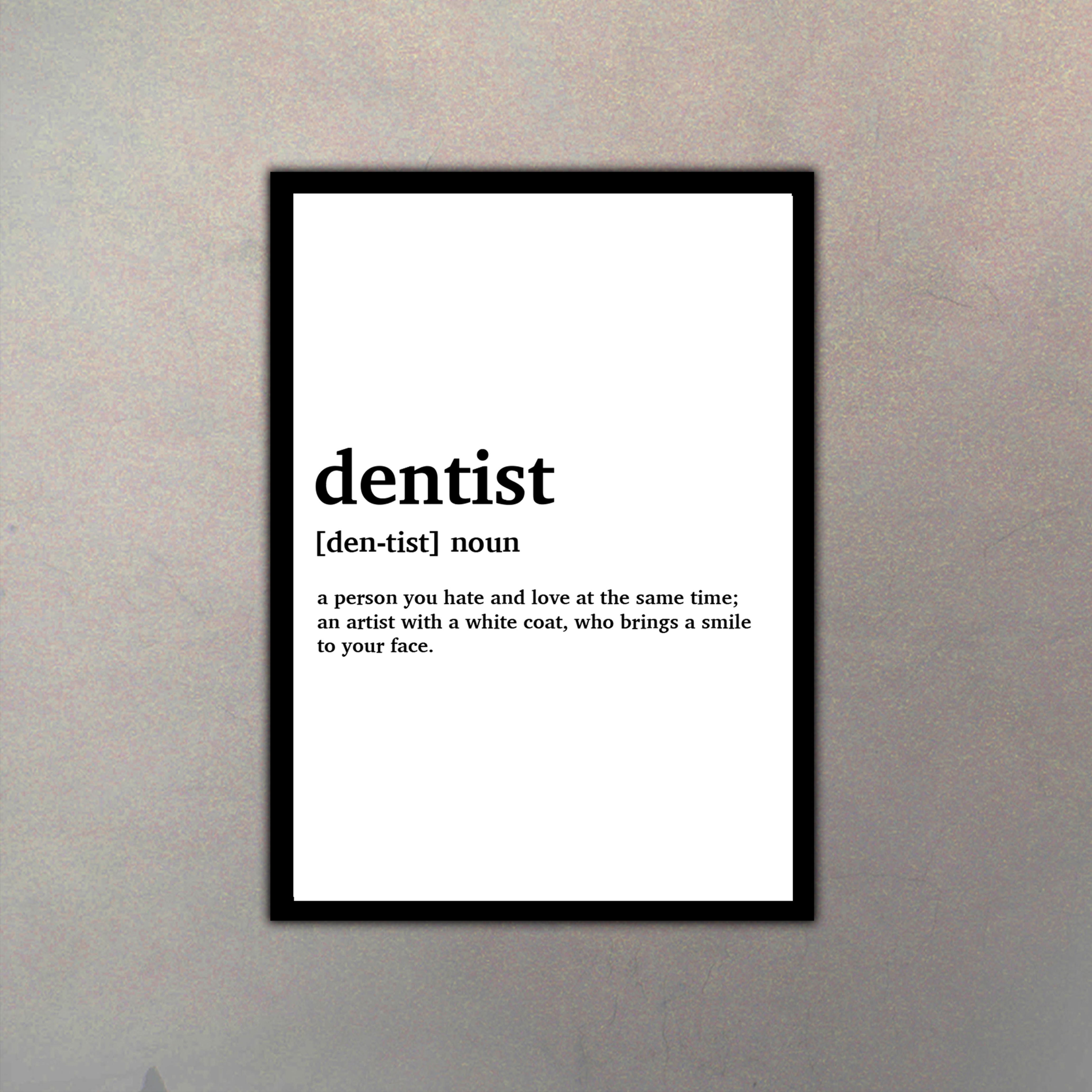 "Dentist" Definición Diccionario