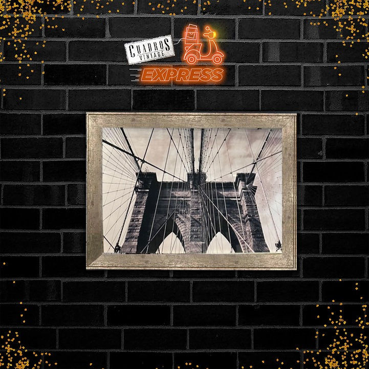 Puente de Brooklyn Oro Plata Antique EXPRESS