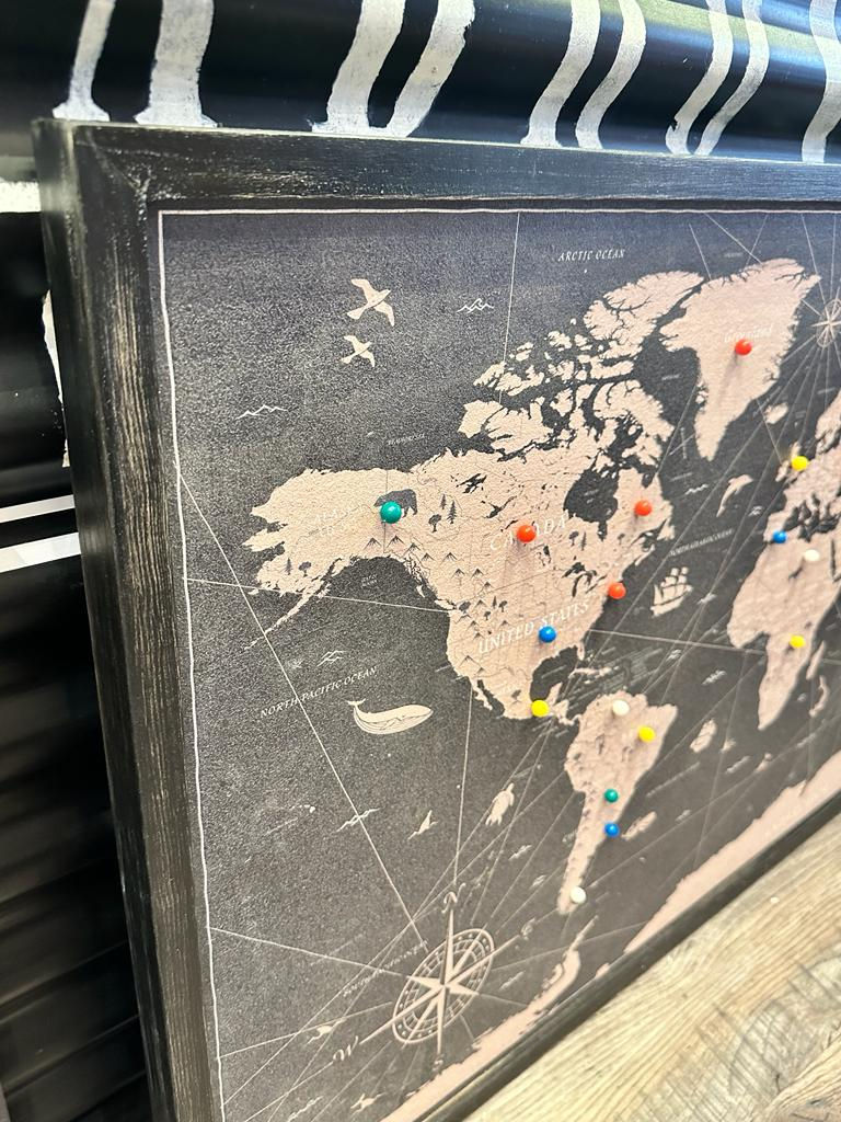 Miniatura: Mapa del Mundo Sobre Corcho (Con Pins) - 100 x 65 cm