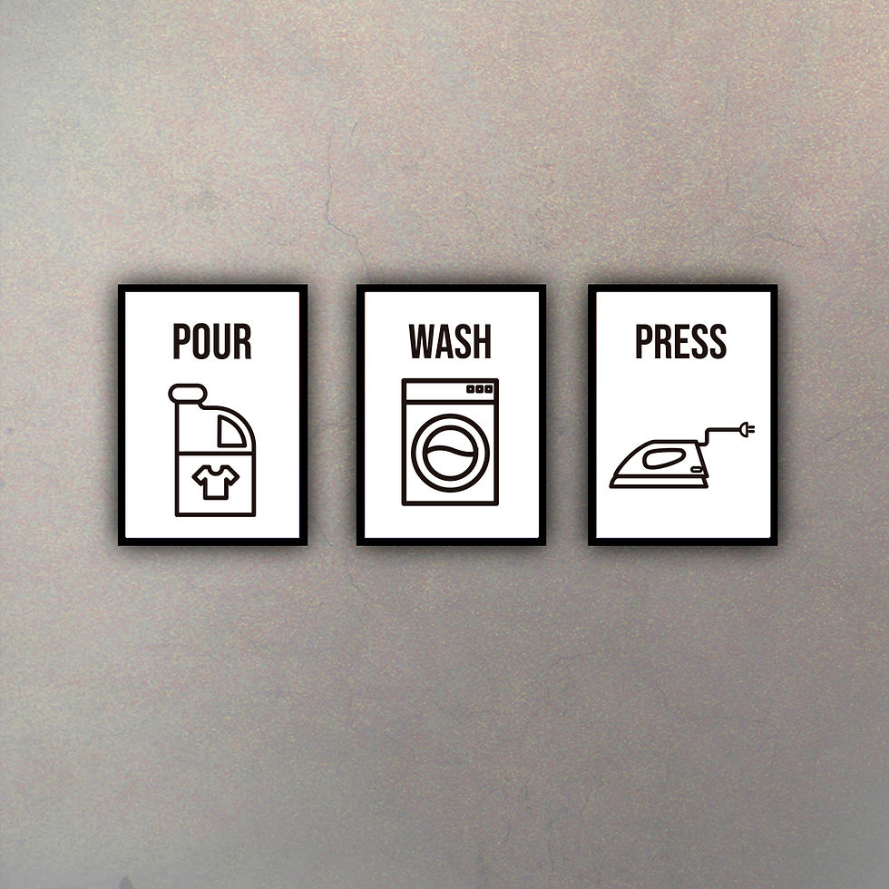 Set Laundry (3 Cuadros)