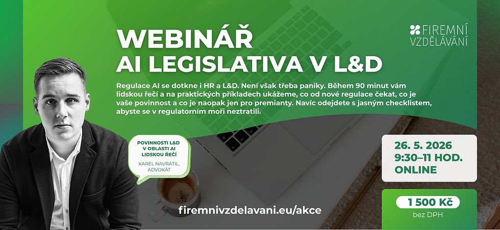 Webinář AI a legislativa v L&D
