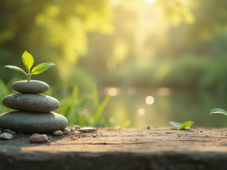 Close-up view of a serene nature scene with a calm lake