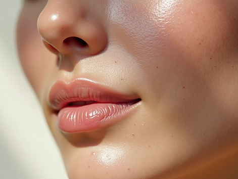 Close-up view of smooth, hydrated skin texture highlighting collagen effects