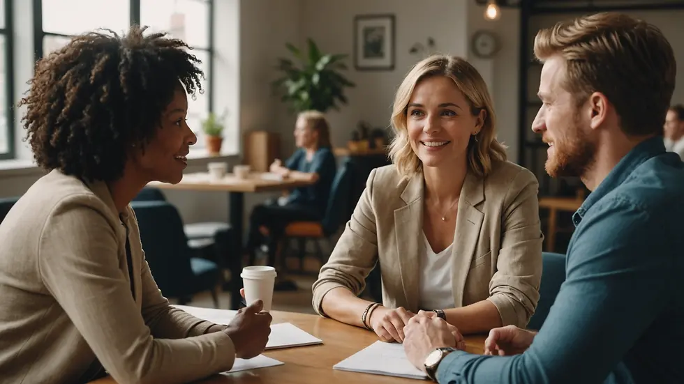 People engaging in a supportive conversation, demonstrating emotional intelligence