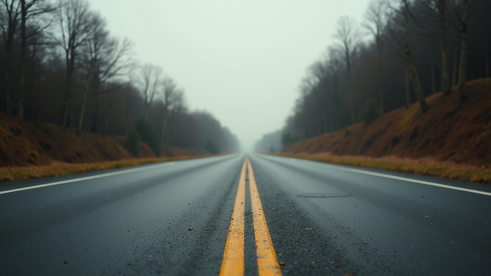 Eye-level view of a solitary road creating a sense of exploration