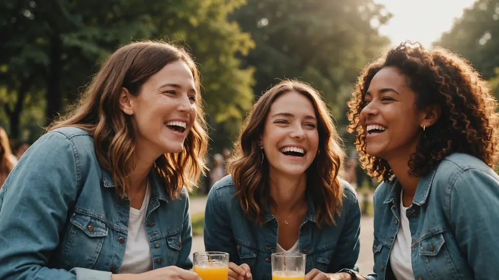 A group of friends enjoying a moment of laughter