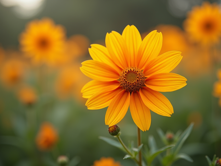 Close-up view of a vibrant flower garden