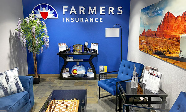 lobby waiting area for local Rebecca Manke Insurance Agency for Farmers Insurance Colordo