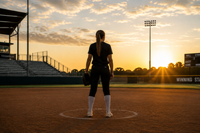 Athlete looking into the sunrise