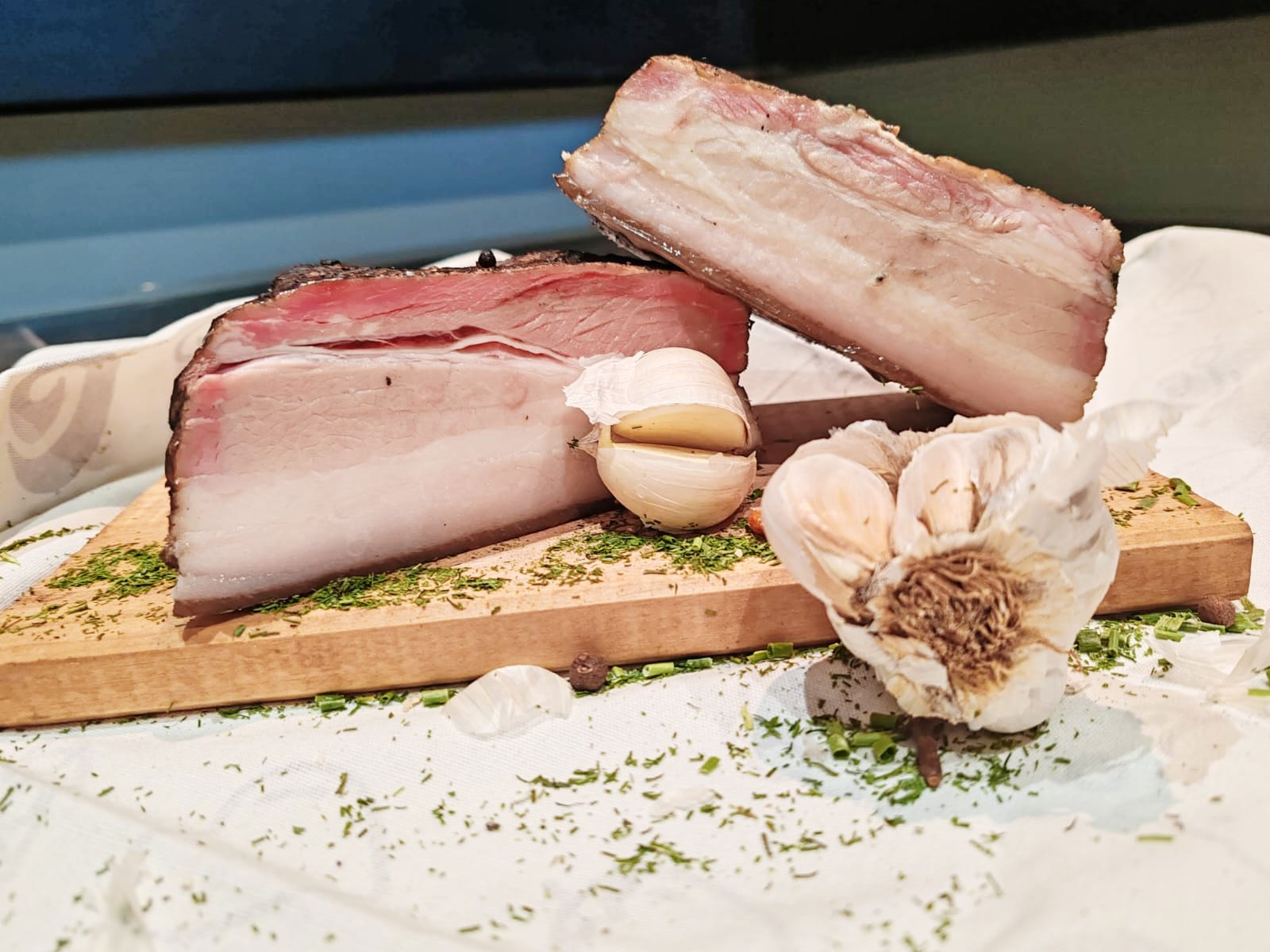 Traditionally smoked pork belly