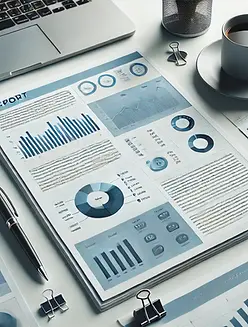DALL·E 2024-11-07 17.16.49 - A clean, professional illustration of a report document on a