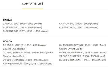 Miniature : Plaquette Frein AV - Cagiva - 500 Canyon 99/01 - 600 Canyon 96/99 -