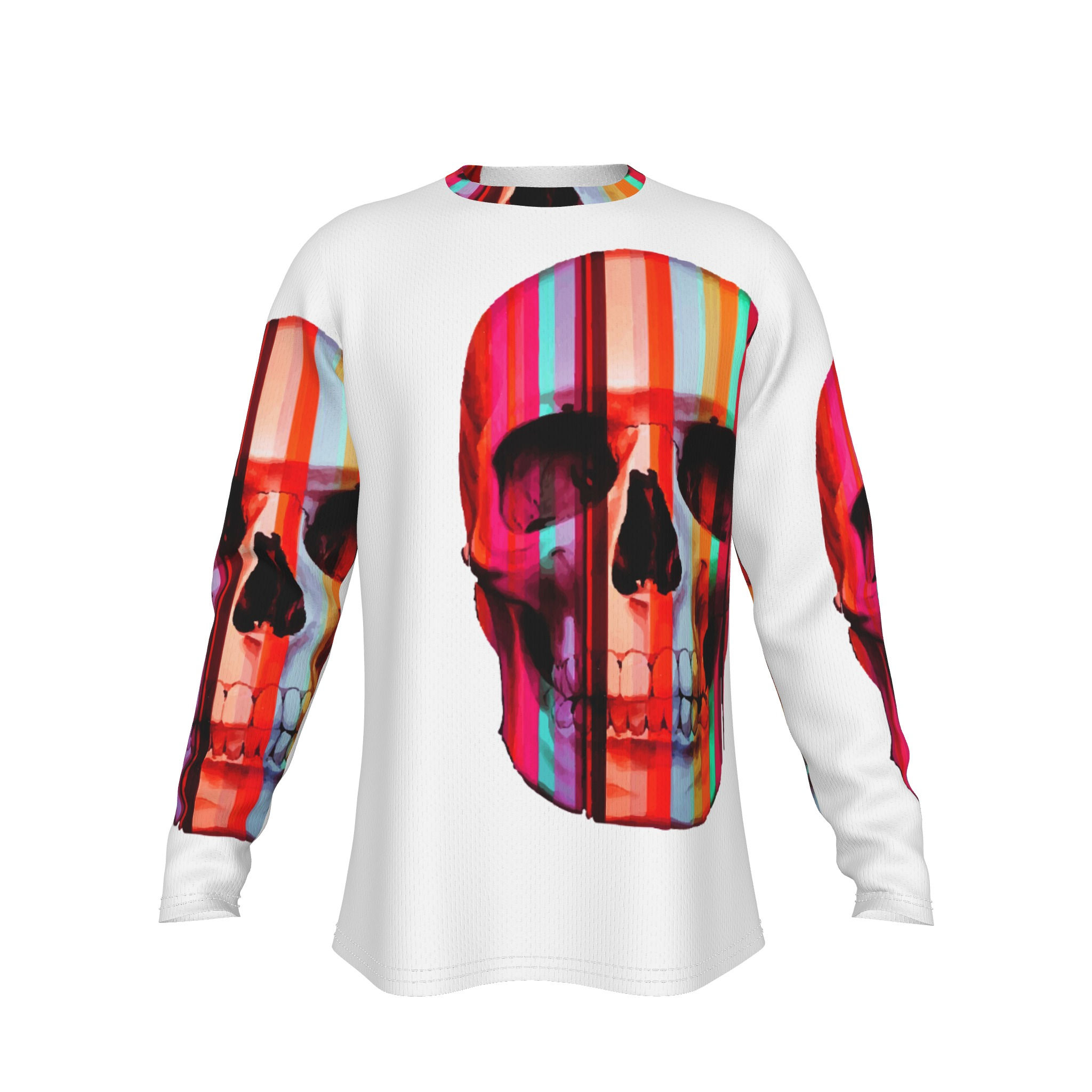 TLM1/ T-shirt manches longues col rond design tête de mort
