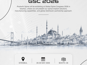 Prodorth Spine at Global Spine Congress 2026, Booth 36, Istanbul