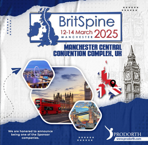 Prodorth Spine sponsorship at BritSpine 2025 in Manchester, United Kingdom