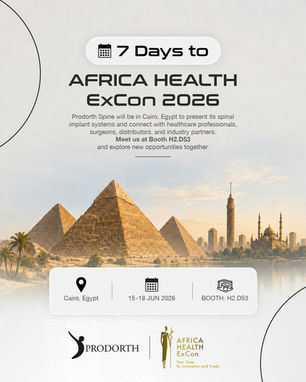 Prodorth Spine at Africa Health ExCon 2026, Booth H2.D53, Cairo, Egypt