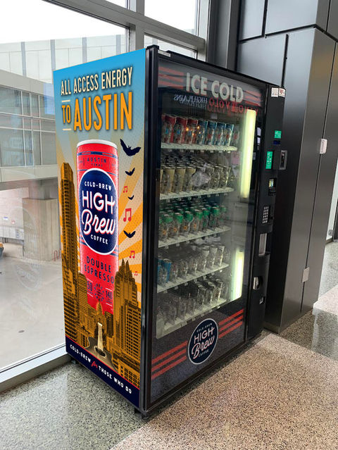 High Brew Vending Machine at ABI Airport