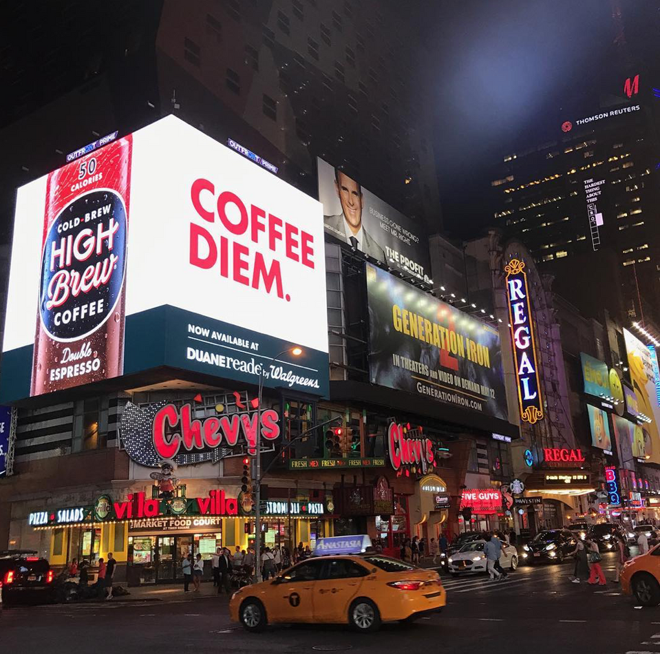 High Brew Ad in Times Square