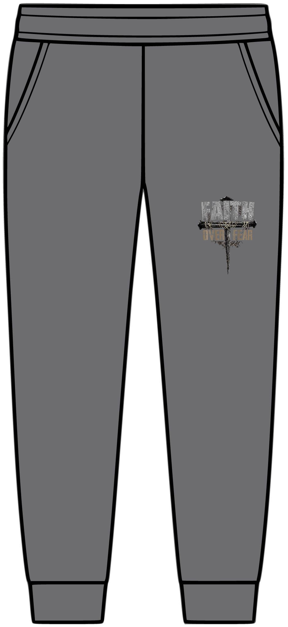 Thumbnail: Faith Over Fear Joggers — Men’s Athletic Stretch Sweatpants